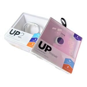 Jawbone UP2 &UP Move Activity Tracker Bundle NIB Silver Blue Wireless Sleep Tech
